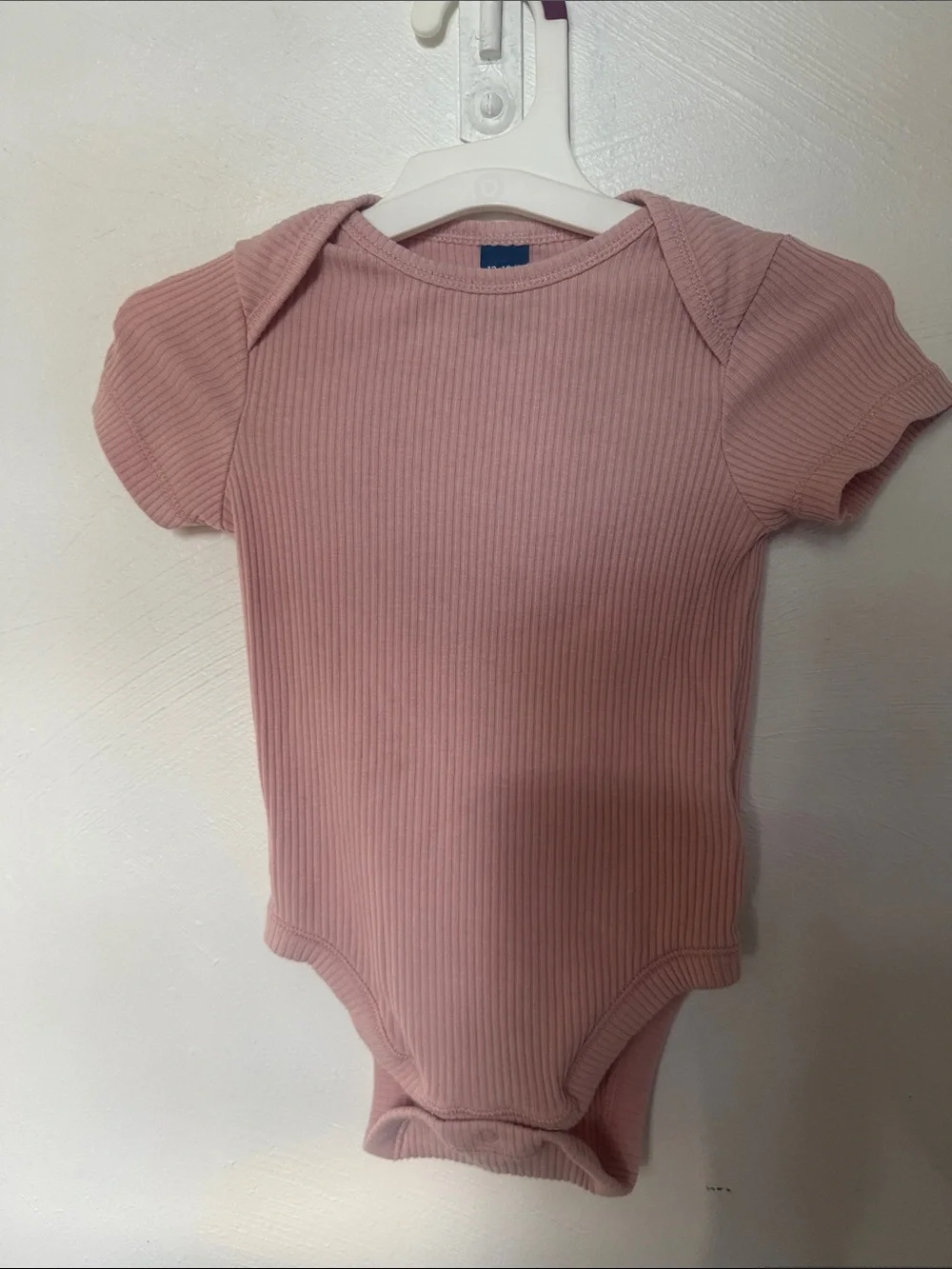 Old Navy Ribbed Short-Sleeve One-Piece Bodysuit - Dusty Rose